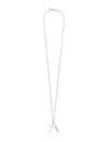 Emanuele Bicocchi Feather And Cross Necklace In Metallic