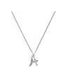 Emanuele Bicocchi Feather And Cross Necklace In Gray