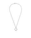 Emanuele Bicocchi Flame Ring Pendant Necklace In Gray