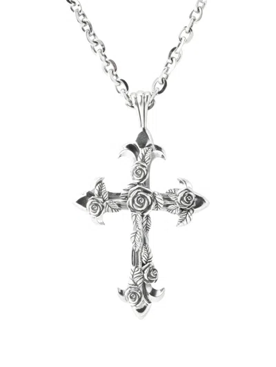 Emanuele Bicocchi Fleury Cross Necklace In Orange