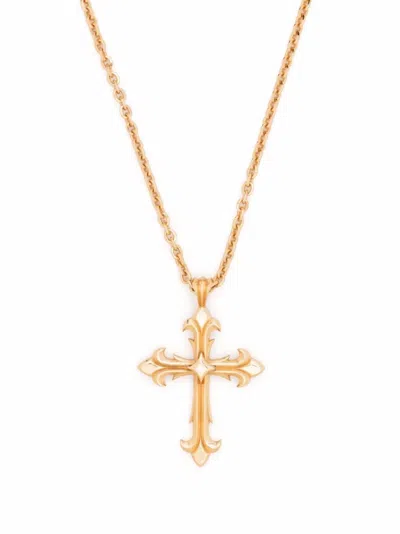 Emanuele Bicocchi Fleury Cross Pendant Necklace In Gold