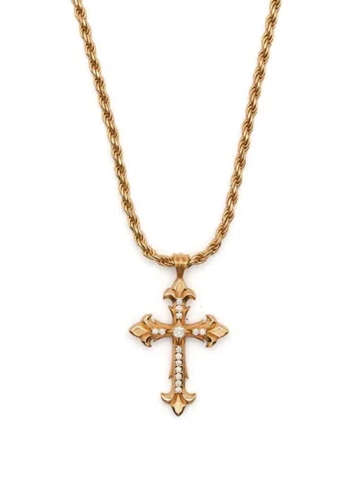 Emanuele Bicocchi Fleury Cross-pendant Necklace In Gold