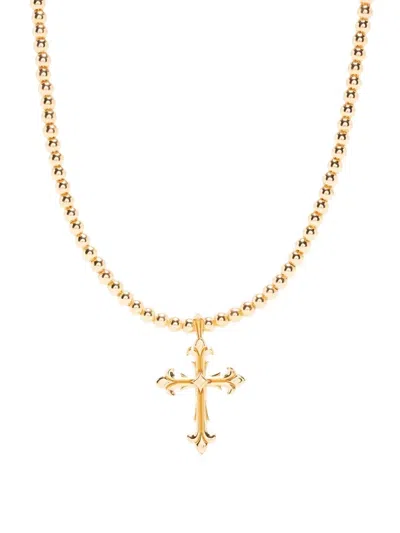 Emanuele Bicocchi Fleury Cross Pendant Necklace In Gold