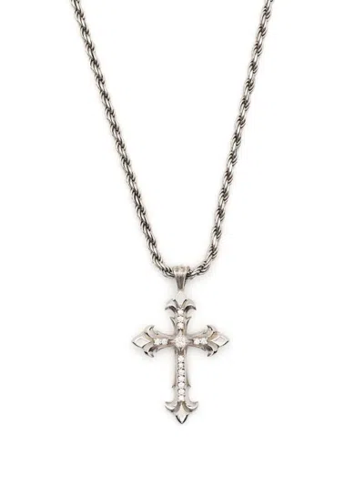 Emanuele Bicocchi Fleury Cross-pendant Necklace In Silver