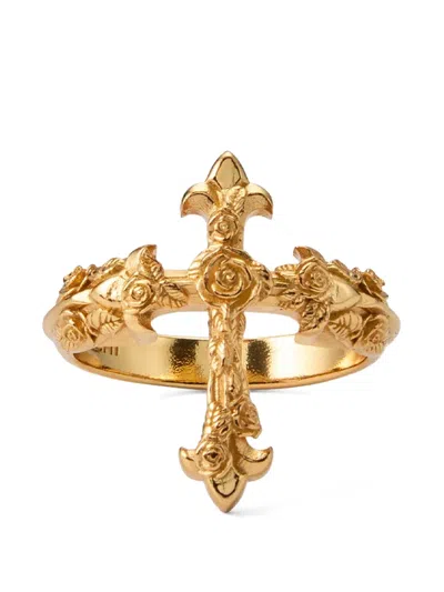 Emanuele Bicocchi Fleury Cross Ring In Green