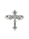 Emanuele Bicocchi Fleury Cross Statement Ring In Silver