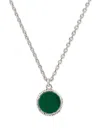 Emanuele Bicocchi Flourish Amulet Malachite Necklace In Silber