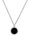 Emanuele Bicocchi Flourish Amulet Onyx Necklace In Schwarz