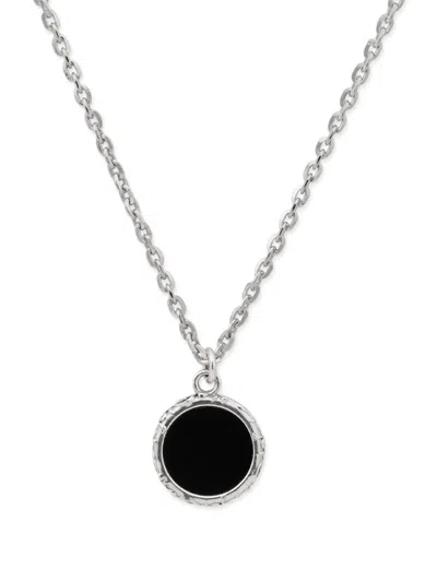 Emanuele Bicocchi Flourish Amulet Onyx Necklace In Schwarz