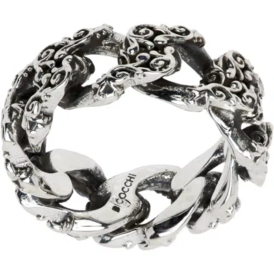 Emanuele Bicocchi Flourish Chain Ring In Silver