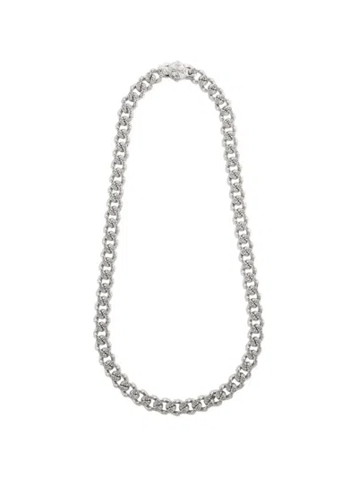 Emanuele Bicocchi Flourish Curb-chain Necklace In Metallic