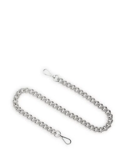 Emanuele Bicocchi Flourish Curb-chain Wallet Chain In Silver