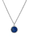 Emanuele Bicocchi Flourish Lapis Amulet Necklace In Silber