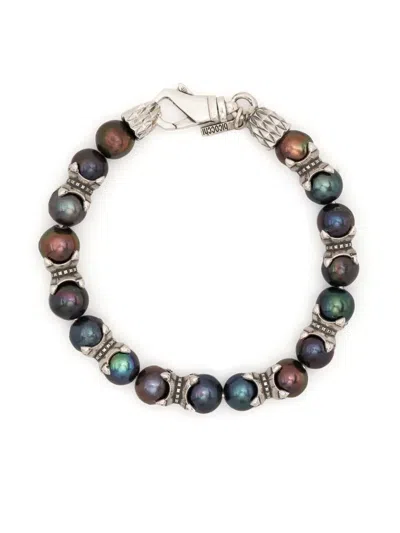 Emanuele Bicocchi Freshwater Pearl Bracelet In Silver