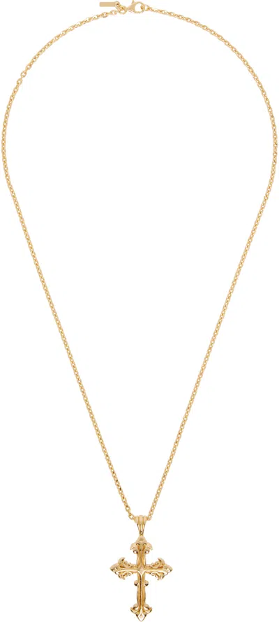 Emanuele Bicocchi Gold Avelli Cross Necklace