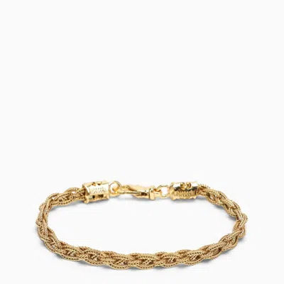 Emanuele Bicocchi 925 Silver Gold-coloured Chain Bracelet In Metal