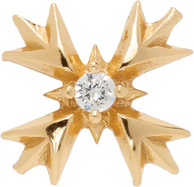 Emanuele Bicocchi Gold Crest Crystal Single Earring