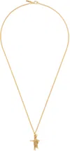 EMANUELE BICOCCHI GOLD CROSS & WING NECKLACE