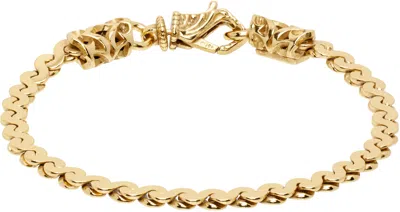 Emanuele Bicocchi Gold Infinity Loop S-link Bracelet