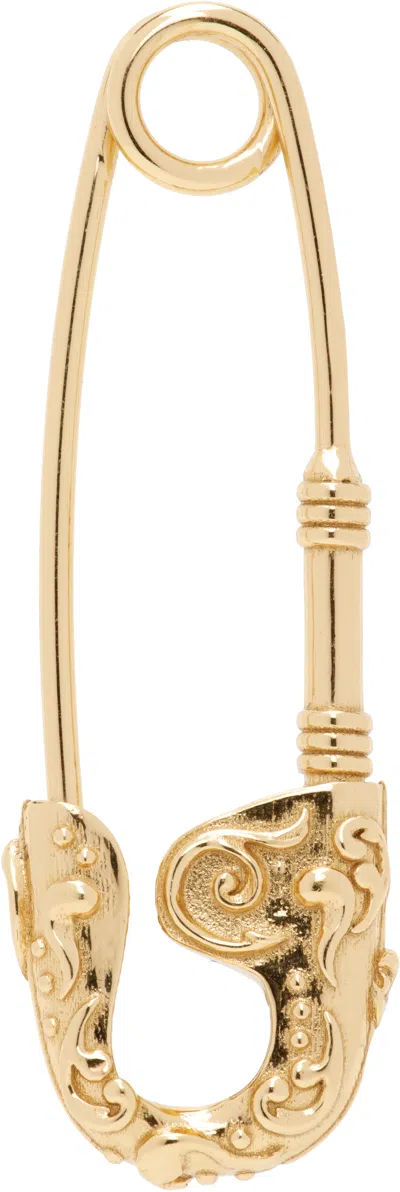 Emanuele Bicocchi Large Arabesque Pin Single Earring In Yellow
