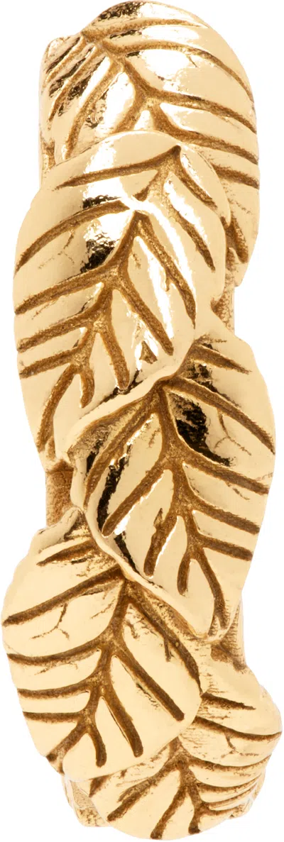Emanuele Bicocchi Gold Leaves Hoop Single Earring