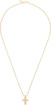 Emanuele Bicocchi Gold Medium Notre-dame Cross Necklace In Gold
