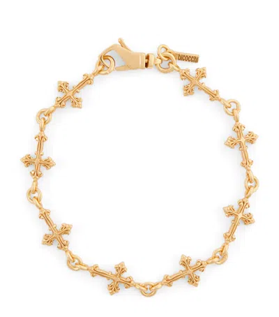Emanuele Bicocchi Gold-plated Avelli Cross Bracelet
