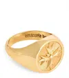 Emanuele Bicocchi Gold-plated Crest Signet Ring In Gold