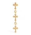Emanuele Bicocchi Gold-plated Cross Drop Single Earring In Silver