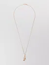 Emanuele Bicocchi Rose And Skull Necklace In 925 Gold-plated Silver