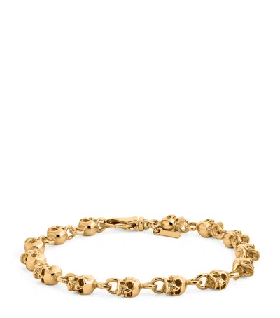 Emanuele Bicocchi Gold-plated Sterling Silver Skull Bracelet