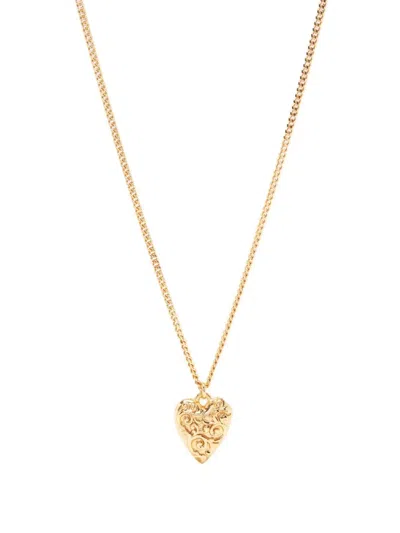 Emanuele Bicocchi Arabesque Heart Pendant Necklace In Gold