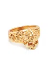 Emanuele Bicocchi Kleiner Ring Mit Arabesque-totenkopf In Gold