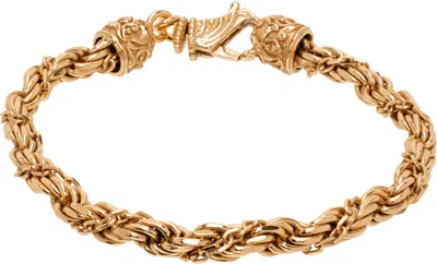 Emanuele Bicocchi Gold Wrapped Rope Chain Bracelet