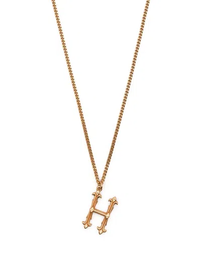 Emanuele Bicocchi H Letter-pendant Chain Necklace In Gold