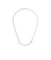 Emanuele Bicocchi Half Chain  Half Pearl Necklace In White