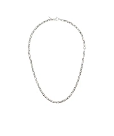 Emanuele Bicocchi Hammered Chain Necklace In White