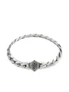 Emanuele Bicocchi Herringbone Chain Logo Bracelet In Metallic