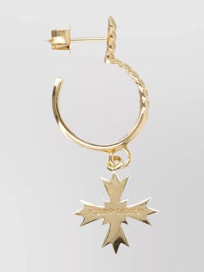 Emanuele Bicocchi Hoop Earrings With Star Pendant Design In Gold