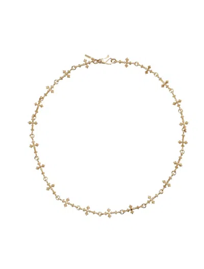 Emanuele Bicocchi Intricate Cross Motif Necklace In Sterling Silver In Gold