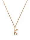 Emanuele Bicocchi K Letter Pendant Necklace In Gold