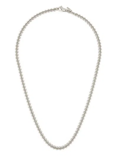 Emanuele Bicocchi Knot Chain Necklace In Silver