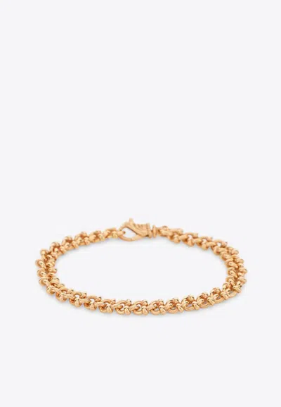 Emanuele Bicocchi Knotted Chain Bracelet In Gold