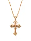 Emanuele Bicocchi Large Avelli Cross Necklace In Gold