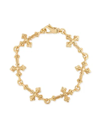 Emanuele Bicocchi Large Avelli Multi-cross Bracelet In Gold