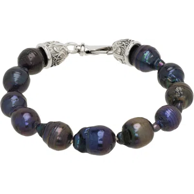 Emanuele Bicocchi Large Baroque Pearl Bracelet In Iridescent