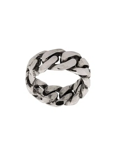 Emanuele Bicocchi Large Chain Ring In Silver