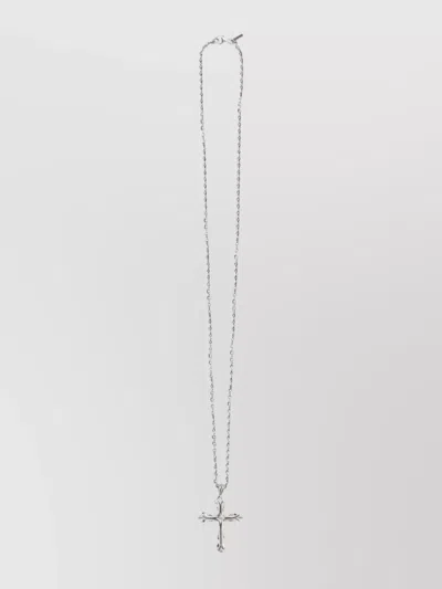 Emanuele Bicocchi Large Cross Pendant Chain Necklace