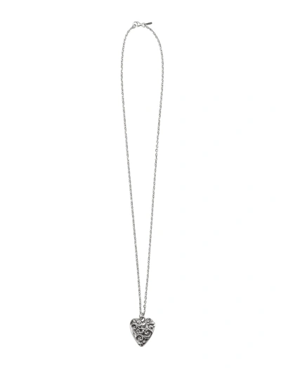 Emanuele Bicocchi Large Heart Necklace In Silver