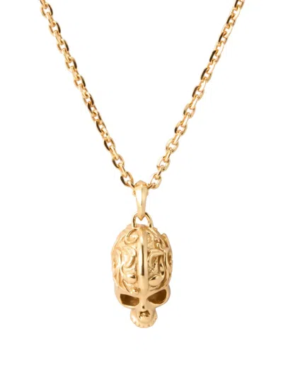 Emanuele Bicocchi Large Skull Necklace In Gold